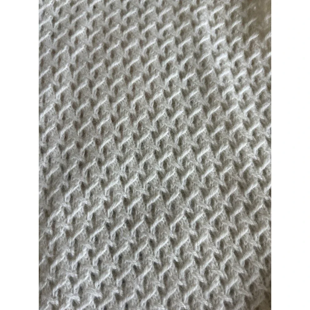 Blue Saks Fifth Avenue Cashmere Cowl Neck Sweater Size Small Basket Weave
